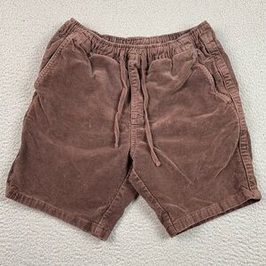 Katin Surf Co Shorts Men's Size S Brown Corduroy Elastic Waist Beach Drawstring